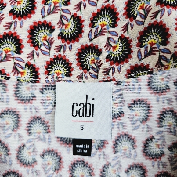 CAbi #5664 Poet Open Front Patchwork Floral Duster Kimono Jacket Small - Picture 5 of 14